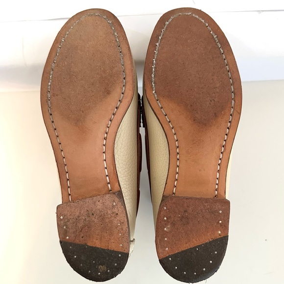 VTG RARE DOONEY & BOURKE 90s Y2K AWL CREAM/BRITISH TAN SLIP-ON PENNY LOAFERS Sz5 - Picture 11 of 15